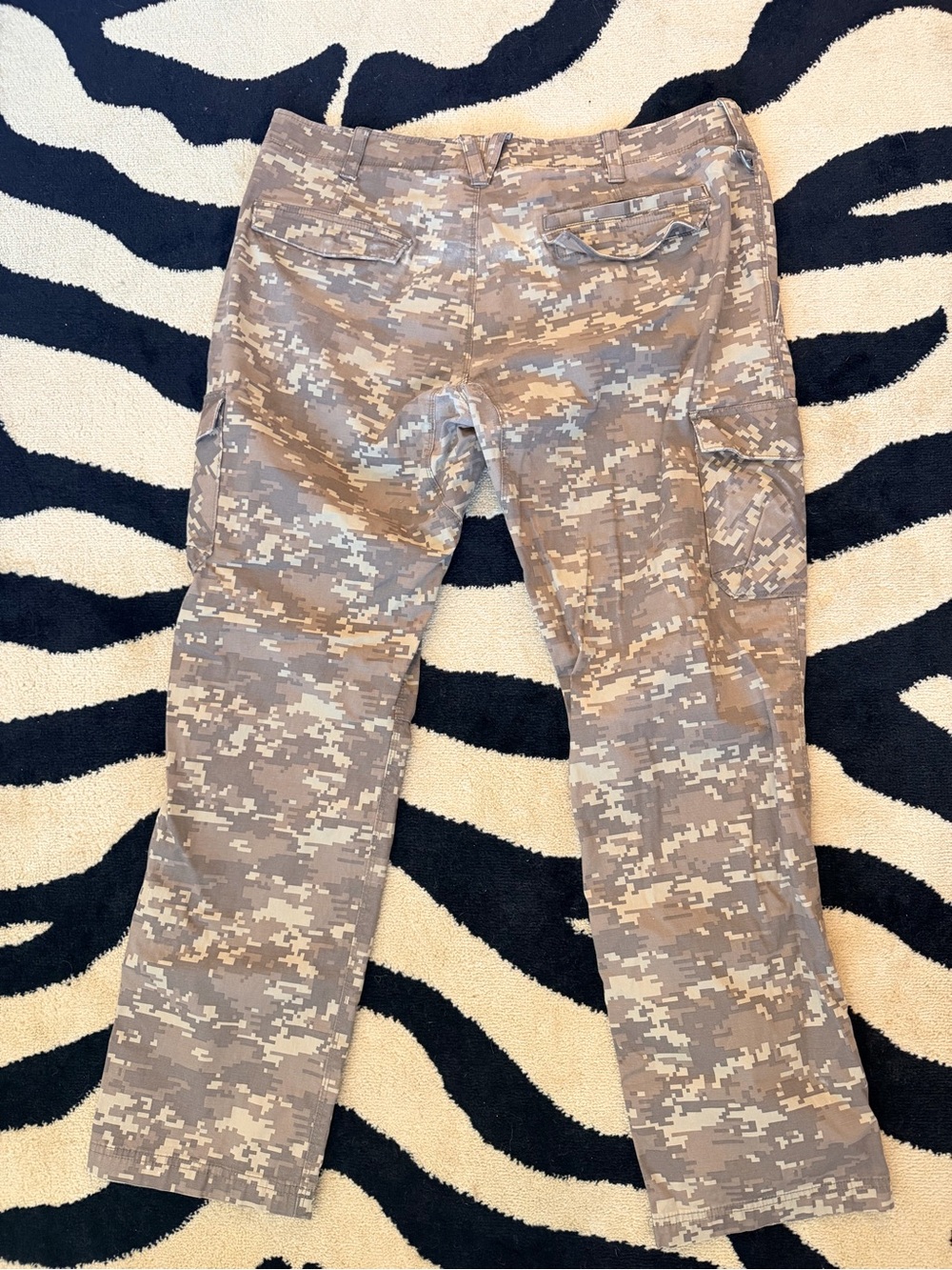Under Armour Khaki Cargo Pants with Red Waistband